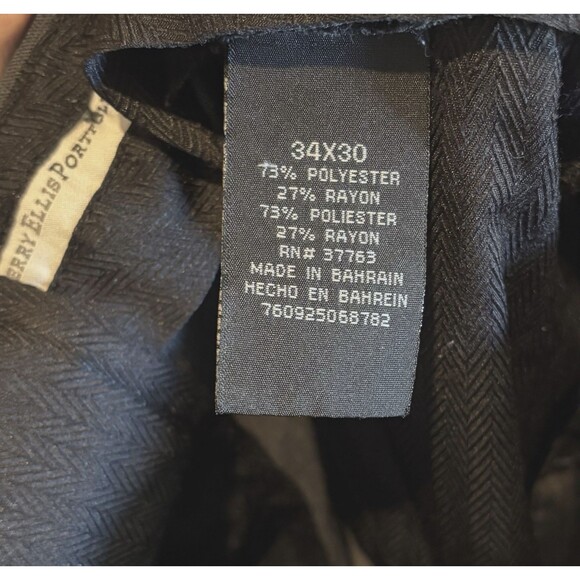 Perry Ellis Portfolio Women’s Gray Dress Pants 34x30 Flat Front Classic Trousers - Picture 5 of 5